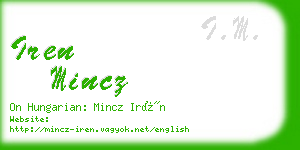 iren mincz business card